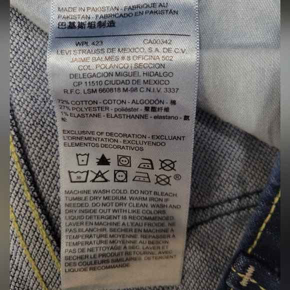 Levi's Denizen Jeggings Size 9 Junior's Dark Wash - Picture 3 of 7